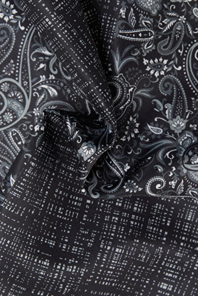 ALTINYILDIZ CLASSICS Чоловіча чорна хустинка з візерунком