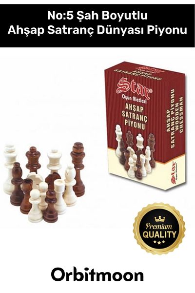 Orbitmoon Premium Production Shah Size No: 5 Missing Team Completion Compatible Wooden Chess World Pawn