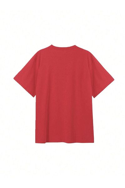 CLAYES T-shirt Kable - Κόκκινο Oversize Printed Crew Neck