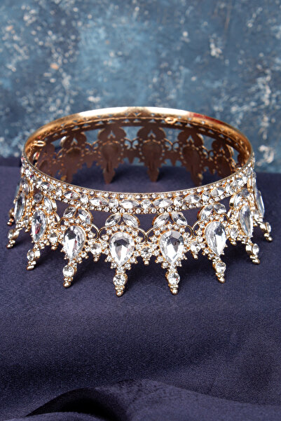 ESPEREST تاج الأميرة الدائري الكامل على الطراز الملكي للكيك والتاج