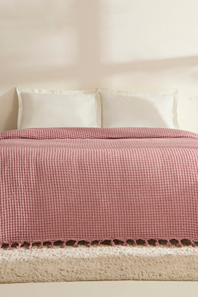 Karaca Home Mady 100% Cotton Waffle Double Single Pique Pink