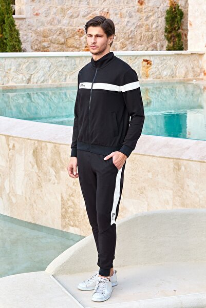 Cossy By Aqua 25935 Ανδρικό ανδρικό αθλητικό κοστούμι με μαύρο γιακά βαμβακερό