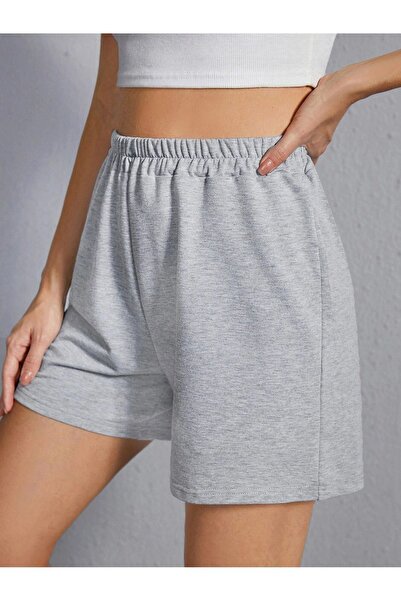 CLAYES Сірі базові гребінчасті шорти - короткі без набивного малюнка