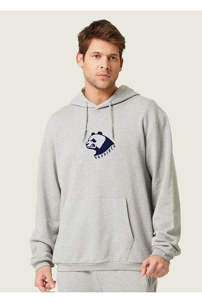 VBSVİBES Φούτερ Unisex Oversize Minimal Bear με κουκούλα