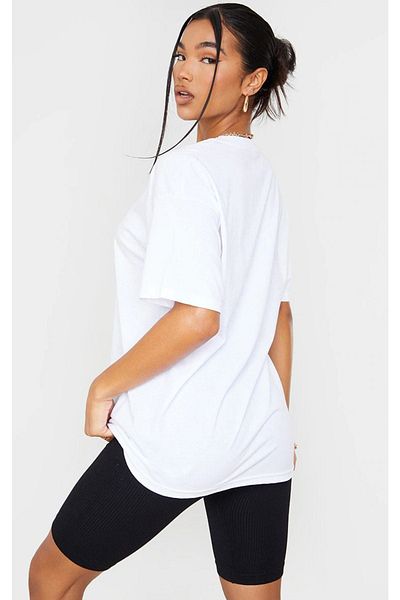 CLAYES Λευκό μπλουζάκι Tennis Club Oversize με στάμπα