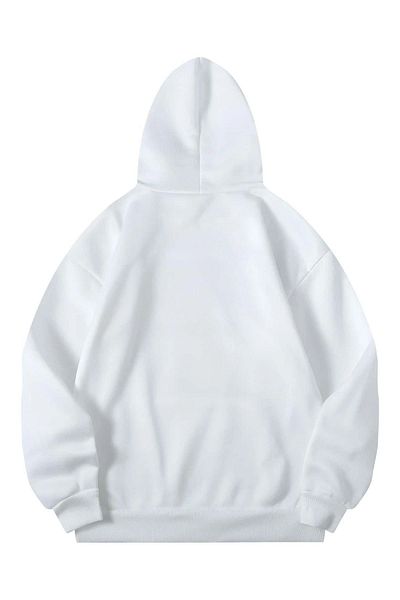CLAYES Hanorac New York Queens - Hanorac oversize imprimat alb