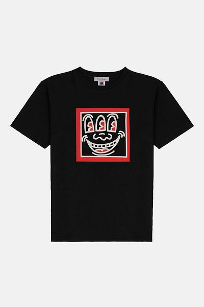 Keith Haring Smile Heavyweight T-Shirt - Black