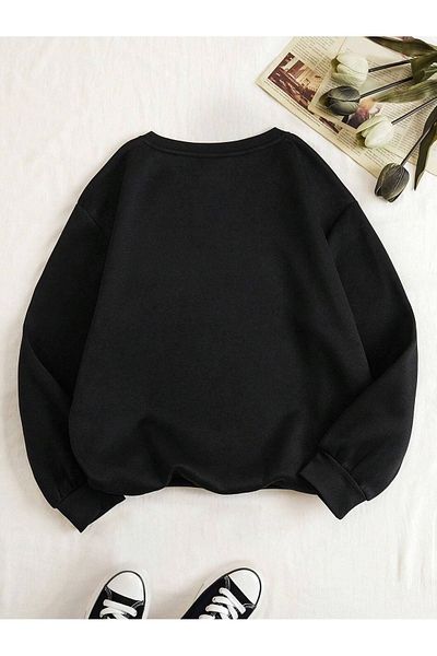 CLAYES Φούτερ Pray - Μαύρη στάμπα Oversize Crew Neck