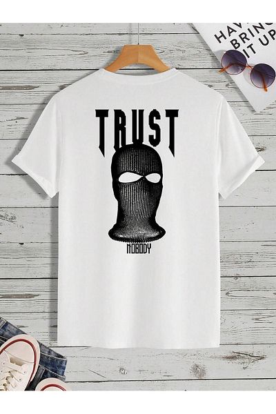 CLAYES Тениска Trust Mast Single Jersey T-Shirt - Тениска с голям принт с кръгло деколте и къс ръкав