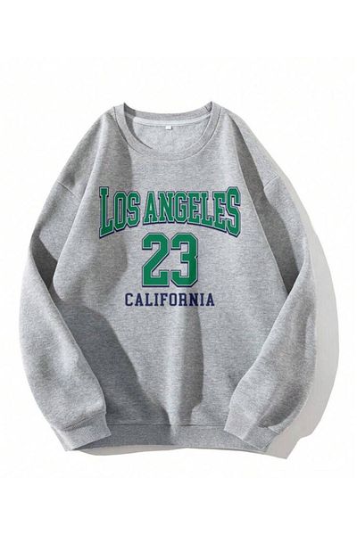 VBSVİBES ΓΚΡΙ ΠΟΔΗΛΑΤΟ Φούτερ Oversize LOS23