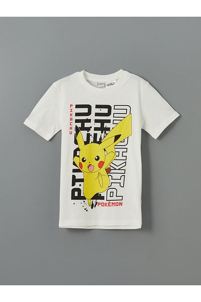 LC Waikiki Koszulka z okrągłym dekoltem i nadrukiem Pikachu dla chłopców