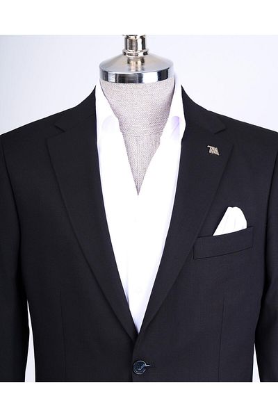 TerziAdemAltun Regular Fit Jacket Pantalon Suit Black T13543