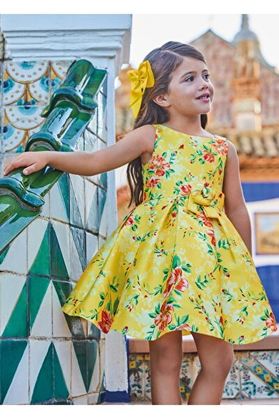 MAYORAL Baskılı Mikado Kız Çocuk Elbise