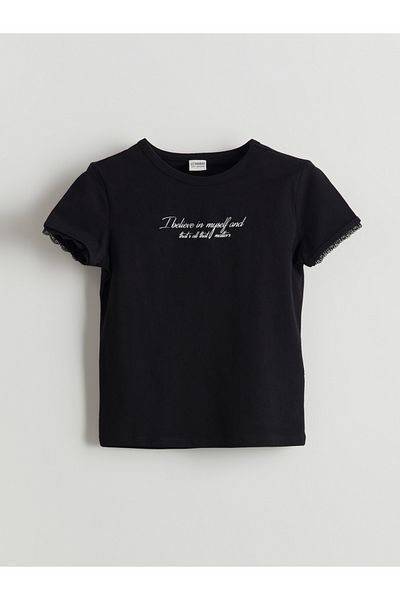 LC Waikiki Κοριτσίστικο T-Shirt με λαιμόκοψη