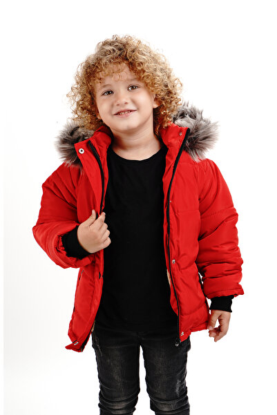 DUBLİNO KİDS Erkek Çocuk Su Ve Rüzgar Geçi?rmez I?çi? Wersoftlu Kapşonlu Mont