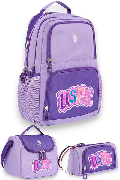 U.S. Polo Assn. PURPLE U.S. Polo Assn. Set ghiozdan Placan25012