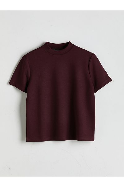 LC Waikiki Damen-T-Shirt mit Stehkragen