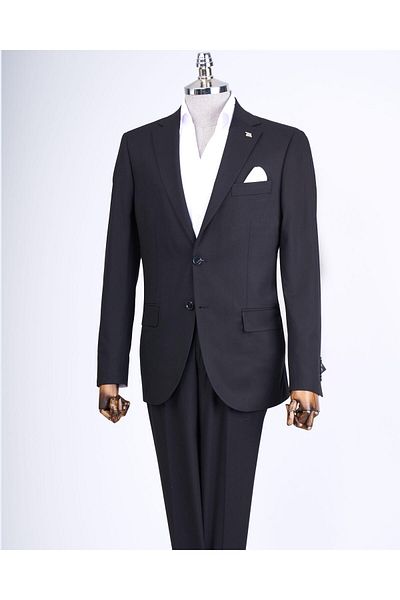 TerziAdemAltun Regular Fit Jacket Pantalon Suit Black T13543