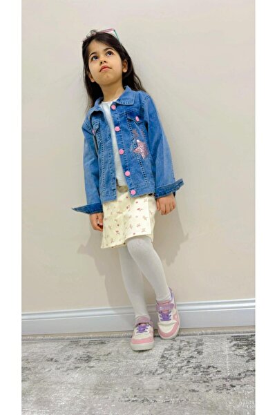 ÖRZİKİDS jachetă din denim cu imprimeu cu spălare sezonieră 3/7 ani