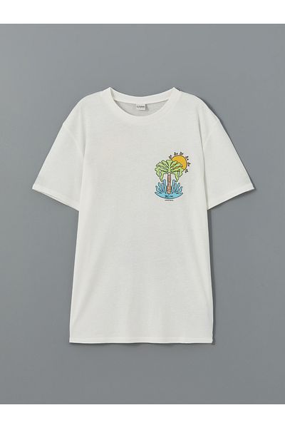 LC Waikiki Crew Neck Printed Combed Cotton Boys' T-Shirt
