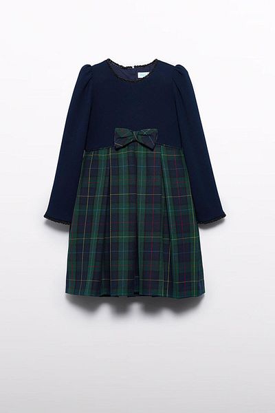 MAYORAL Plaid Long-Sleeved Girl's Dress_Mnvs05529