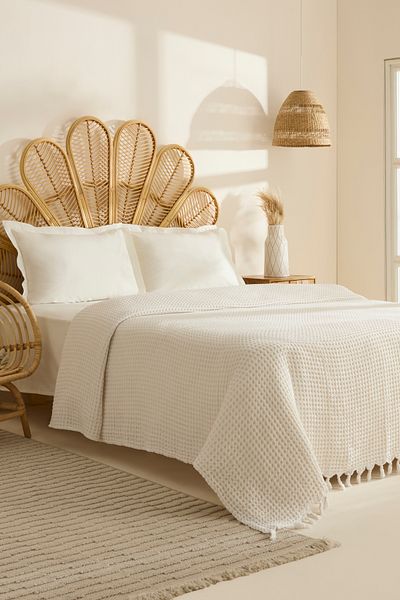 Karaca Home Mady 100% Cotton Waffle Double Single Pique White