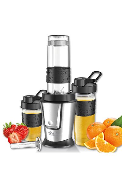 adler Ad 4081 Portable 2-bowl Blender With Lid, 500 W, 570 ml And 400 ml