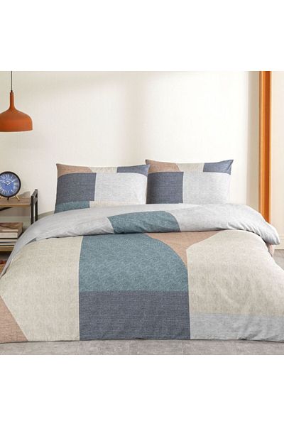 Taç Bed Linen with Elastic, TaçRanforce, Hugh geometric design
