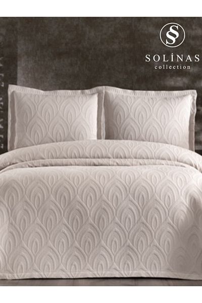 Solinas Collection Soldi Perla Cappucino Double Bedspread