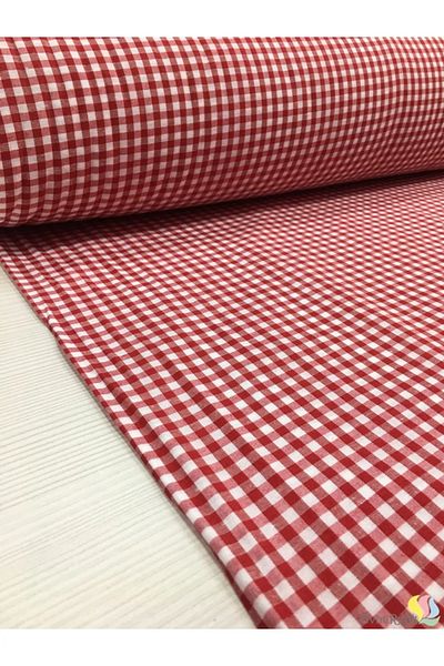 senmasy Plaid Pattern Red Cotton Multi-Purpose Fabric /170*100