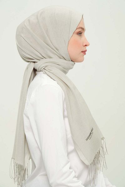 Madame Polo Viscone Thin Summer Shawl Light Mint Viscose Wrinkle-Free Daily Shawl 75X180 cm
