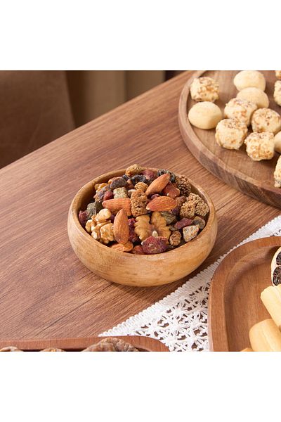 MİEN Mien Wooden Snack Bowl - Brown - 9 cm