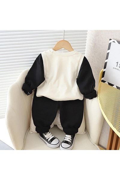 nannie Monster Boys Black Outfit - 18-24 months