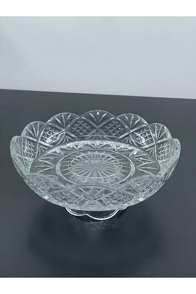 YzHome Glass Salad Bowl - Fruit Bowl Presentation Plate and Bowl Plate