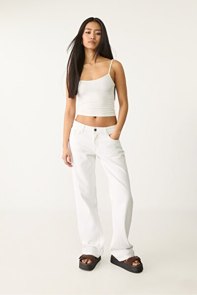 Stradivarius Düşük bel straight fit pantolon