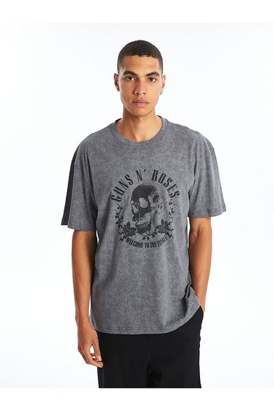 LC Waikiki Crew Neck Short Sleeve Printed Combed Cotton Men's T-Shirt