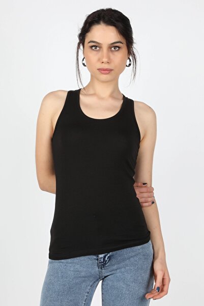 BALİNS Tricou negru din jerseu pentru femei - 3 bucăți