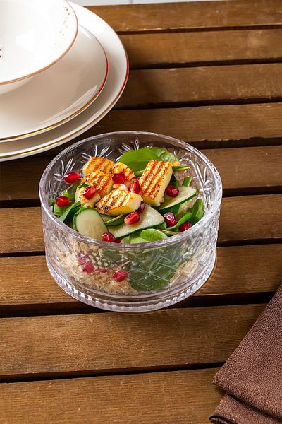 Porsima 4-Piece Cutting Crystal Ice Cream Glass Snack Bowl and Magnolia Bowl - 400 ml