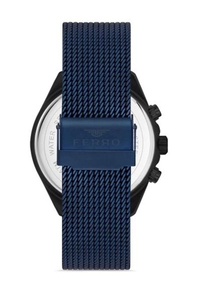 FERRO Navy Blue Straw Cord Men's Wristwatch Fm31306c-za