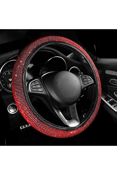 Fox Kırmızı Taşlı Direksiyon Kılıfı Kadınlara Özel Şıklık!