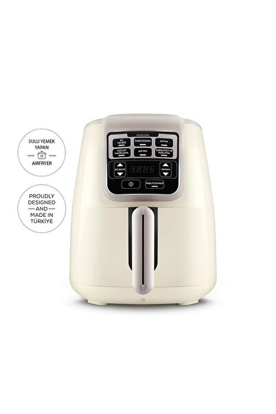Karaca Air Pro Cook Xl 2 In 1 Konuşan Airfryer Fritöz Iconic Beige 4 Kişilik