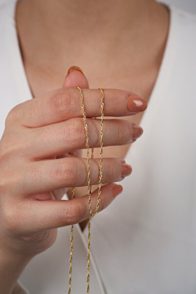 DİAMİNE PIRLANTA 14 Ayar Altın Singapur Kolye