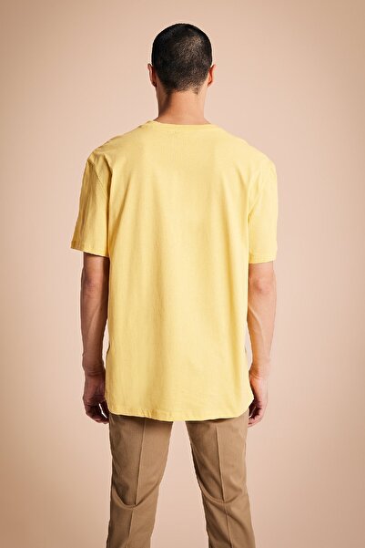 DeFacto Μπλουζάκι με λαιμόκοψη 100% βαμβακερό κοντό μανίκι - Νέα κανονική εφαρμογή V7699az23sp