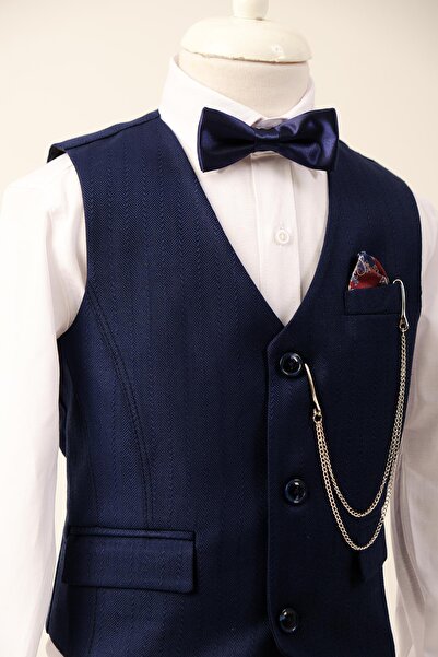 Doctor junior Erkek Çocuk Slim Fit Takım Elbise Yelekli 2'li Takım / Gömleksiz_mnvs8014