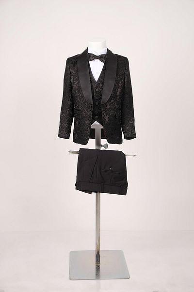 Doctor junior Boy's Tuxedo Suit - Shirtless / Embroidered - Mnvs2290