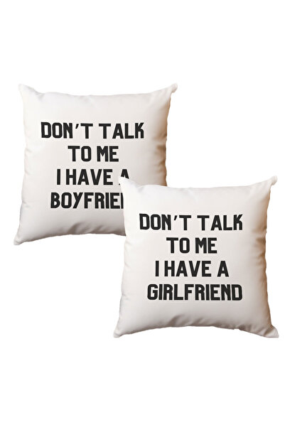 qoeuyl boutique Romantični Double B Štampano Y Jastuk - Pripada Vašem Partner...