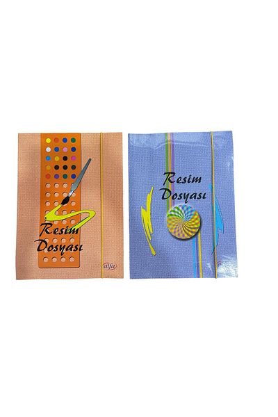 Mikro Alpha Elastic Cardboard Picture File 2 Pieces