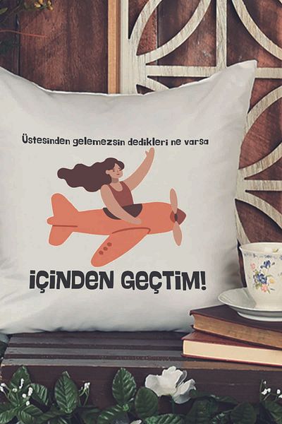 qoeuyl boutique I Can'T Get over It I Went through Your Deikers Printed Motivational Gift Satin Decorative Pillow
