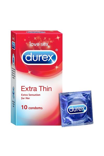 Durex Condoms, Extra Thin - 10 Count