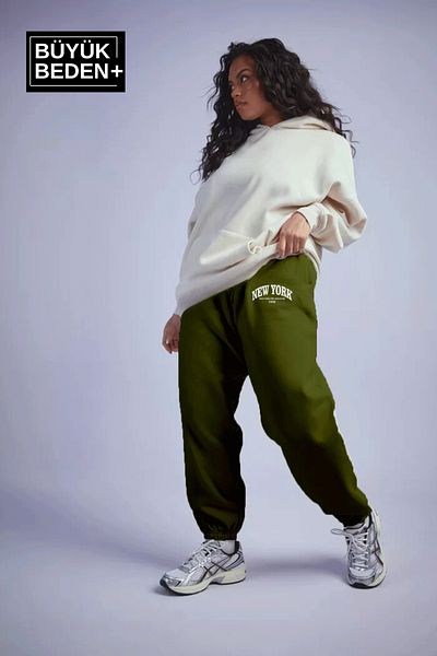 Superlife Superlife Γυναικεία Πόδια Plus Size, Λεπτό Φούτερ με στάμπα Νέας Υόρκης
